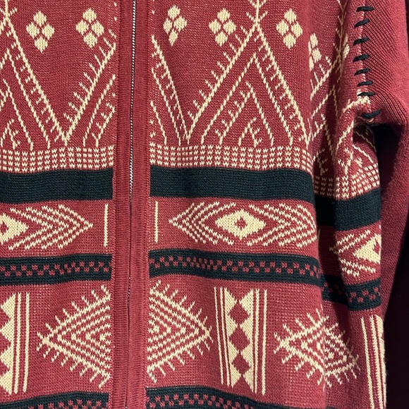 Chico’s design women’s zipper sweater cardigan southwestern design size 3 - Picture 5 of 14